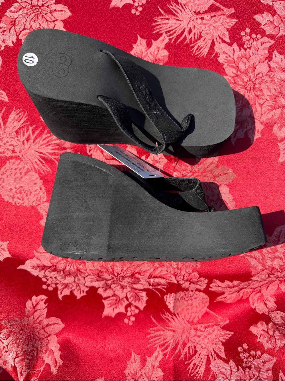 Chunky platform wedge sandals